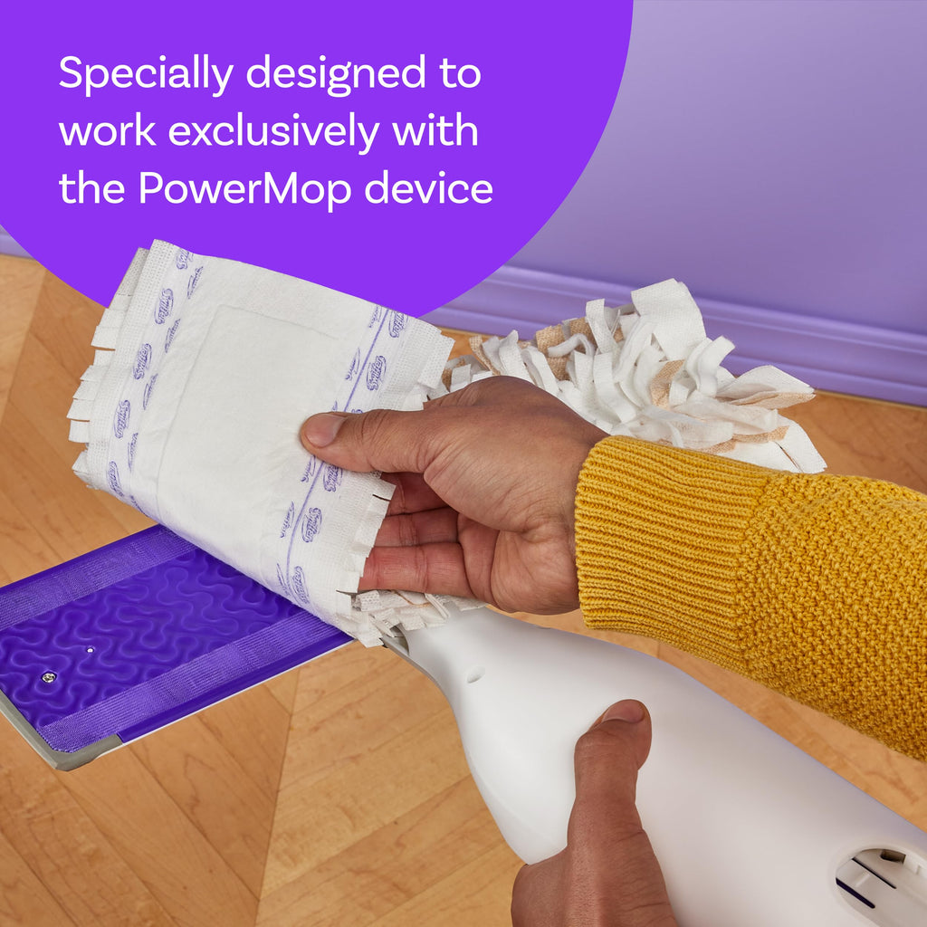 Swiffer PowerMop Wood Mopping Pad Refills for Floor Cleaning, 11 Count (Pack of 2)