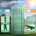 Mini Greenhouse for Indoor Outdoor: Ohuhu 23 x 19 x 75-Inch Small Plastic Plant Green House 5-Tier Rack Stand Portable Greenhouses with Durable PE Cover for Seedling, Ideal Gardening Gifts