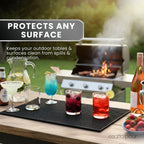 Professional Service Mat 18” x 12” - Bar Mats for Countertop, Non-Slip Rubber Bar Mat - Easy to Clean, Quick Dry Spill-Free, Odor-Free - Heavy Duty PVC Rubberized Mat for Home Bartending (2)