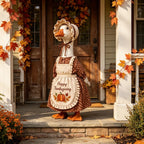 Gliswaieuznd Thanksgiving Pilgrim Porch Goose Outfits for 23'' Goose Statue