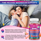 ReviNutra Magnesium Gummies for Kids - Magnesium Glycinate Gummies with L-Theanine, Chamomile, Vitamin B6, D for Kids & Adults Sleep, Stress, Muscle Relief & Nerve Bone - Sugar Free Strawberry 60ct
