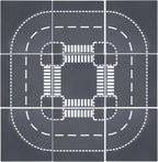 JNZong 9 Pack Road Base Plates for Building, Road Baseplates 100% Compatible with All Major Brands,Platten for City Sets(10"x10")