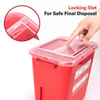 Alcedo Large Sharps Container 2 Gallon (2-Pack) Home & Professional Use