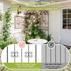 HIHADUUM 2 Pack 70.8" H x 19.7" W Arched Metal Garden Trellis for Climbing Plants Outdoor - Tall Rust-Resistant Decorative Climbing Rose Trellis Perfect for Roses, Vines, Vegetables, Flowers, Black
