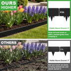 6-Pack Metal Landscape Edging (20ft Total), 40" x 6.5" Steel Garden Edging Border w/ 6 Stakes, Rustproof Hammer-in Edging for Landscaping, Lawn, Yard, Tree Rings, Flower Beds