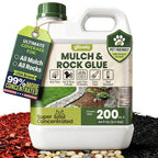 Mulch and Rock Glue for Landscaping - Cover Upto 200 sqft - 0.5 Gallon Mulch Glue for Rocks Outdoor Landscaping, Rock Glue for Pea Gravel, Fast-Drying Gravel Glue, Non-Toxic Gravel Binder