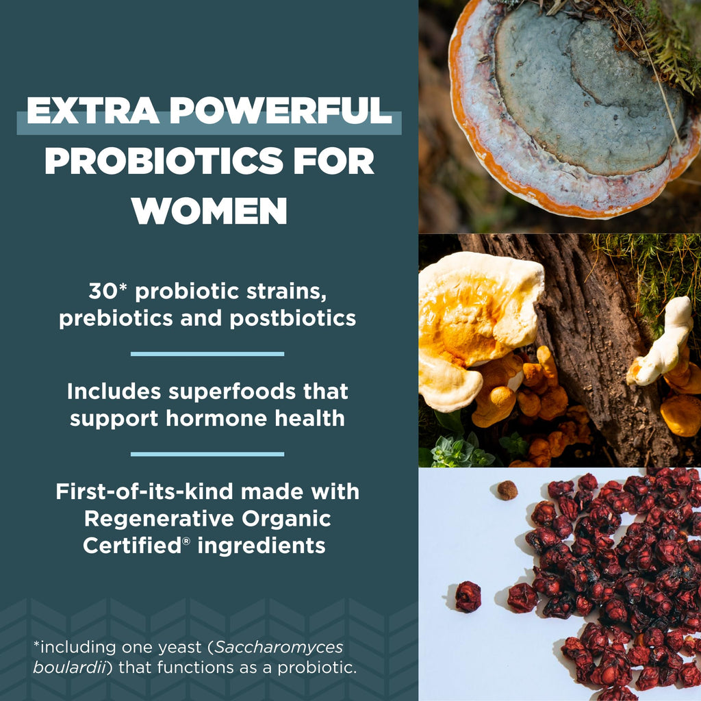 Ancient Nutrition Regenerative Organic Certified Probiotics for Women, Probiotics Women’s Extra Strength, Healthy Digestion and Immune System Function Support, 25 Billion CFUs* Per Serving, 60 Count