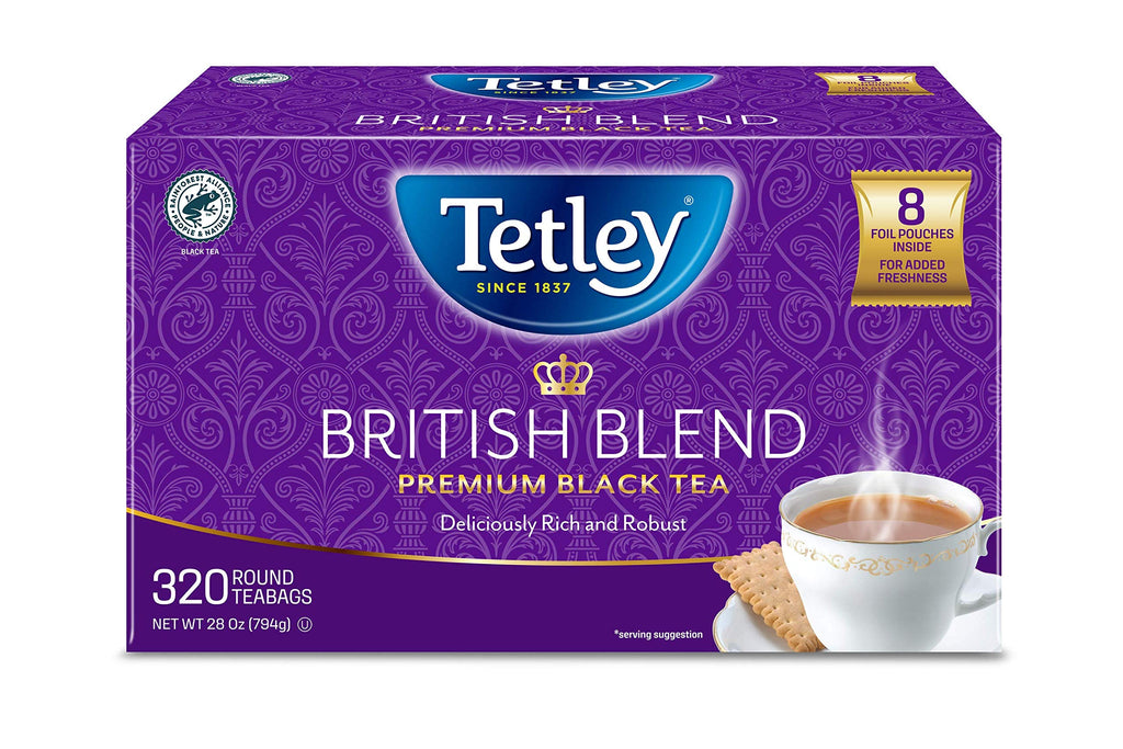 Tetley, British Blend Black Tea, 320 Count, Hot or Iced, Rich & Robust Black Tea