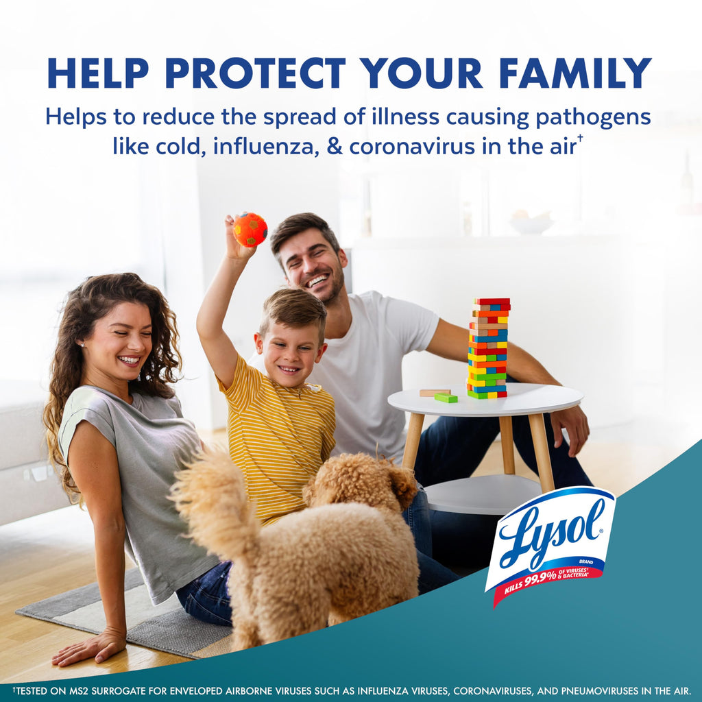 Lysol Air Sanitizer with Bacterial Odor Eliminator for Home & Office, Air Freshener Alternative, Simple Fresh Scent, 10 oz (Pack of 3)
