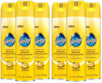Pledge Enhancing Polish Spray, Wood Furniture & Stainless Steel Polish, Remove Dust and Fingerprints, Fast Shine and Protect, Prevent Scratches & Knicks - Lemon Scent, 9.7oz, Pack of 6