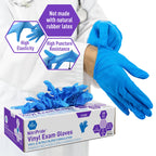 MED PRIDE Nitrile/Vinyl Blend Exam Gloves,Powder-Free,Blue,Large,100-Count