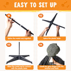 JOYIN Halloween Decorations Outdoor Life Size Animatronics Grim Reaper with Chain, Sound-Actived Party Decor with Creepy Sound, Scary Haunted House Props for Garden Yard Lawn
