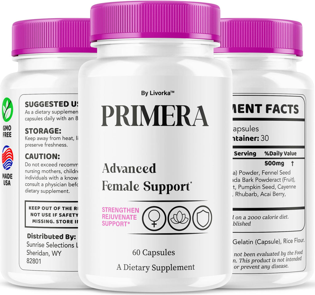 (2 Pack) Primera Capsules - Primera Advanced Female Support Capsule, All Natural Extra Strength Premium Female Health & Wellness Pills for Women Naturals Capsulas Reviews, 120 Capsules for 2 Months