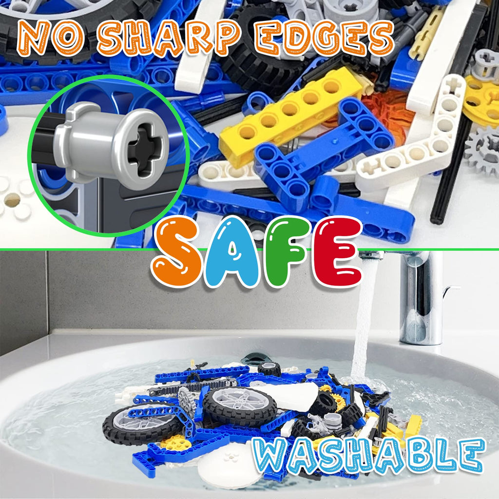 Mechanical Building Toys for Boys Age 8-12, 50 STEM Projects for Kids Ages 8-12 with 325 PCS Building Blocks, STEM Toys for 6 7 8 9 10 Year Old Boys, Science Kit Birthday Xmas Gifts for Kids 6+