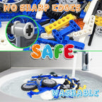 Mechanical Building Toys for Boys Age 8-12, 50 STEM Projects for Kids Ages 8-12 with 325 PCS Building Blocks, STEM Toys for 6 7 8 9 10 Year Old Boys, Science Kit Birthday Xmas Gifts for Kids 6+