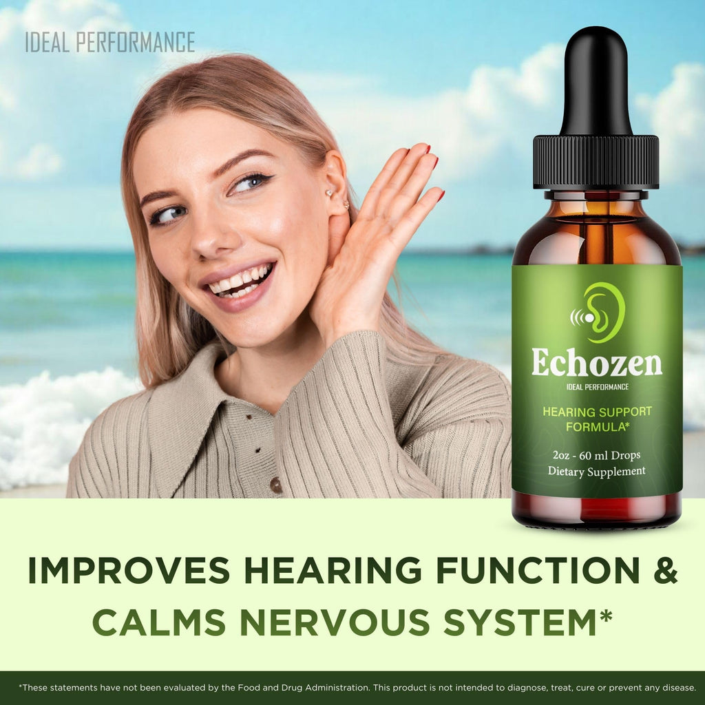 EchoZen Drops – Official EchoZen Ear Health & Hearing Support Supplement Droppers - Maximum Strength, All Natural Liquid Formula for Clear Sound, Echo Zen Inner Ear Health Support Reviews (3 Pack)