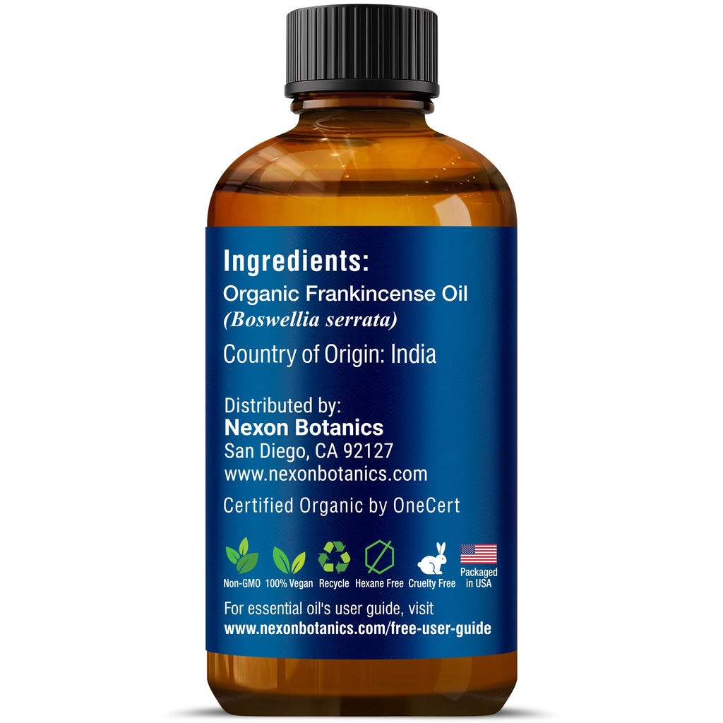 Organic Frankincense Essential Oil 30 ml - Pure, Natural Oils for Aromatherapy, Diffusers, DIY, Candle and Soap Making Scent - Nexon Botanics