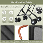 Double Pet Stroller for Dogs and Cats: Dog Stroller Foldable Travel Carriage with Detachable Carriers, Safety Belts, and 4 Lockable Wheels for Small to Medium Pets – Ideal for Multi-Pet Homes (Black)