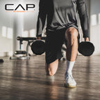 CAP Barbell 12-Sided Coated Dumbbell with Black Handle, Pair, 5 LB