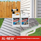 AL-NEW Outdoor Cleaner Combo Pack of 2 | Versatile Outdoor Cleaner Perfect For Use On Vinyl Siding, Composite Decking, Wood Fences, Outdoor Patios, Gutters, & More (Outdoor Cleaner Hose-End Combo Pack)