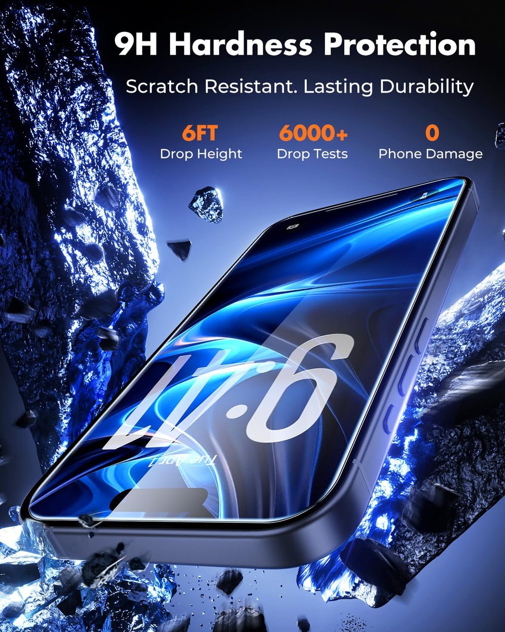 UNBREAKcable 2-Pack Screen Protector for iPhone 17 Pro Tempered Glass