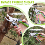 WORKPRO 2-Pack Garden Pruning Shears, 8.5" Bypass & 6.25" Straight Shears