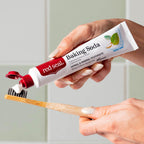Red Seal Baking Soda Toothpaste - Fluoride-Free Herbal & Mineral Formula, Vegan-Friendly, Cruelty-Free, SLS and Paraben-Free, No Artificial Flavors, NATRUE Certified Natural, Dry Mouth Relief (2 Pack)