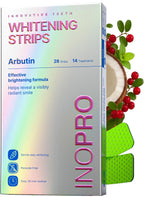 InoPro Teeth Whitening Strips 7 Treatments Kit - Sensitive Teeth Whitener, Peroxide Free, Enamel Safe Green White Strips, Deep Stains Removal - Instant Teeth Whitening Without The Harm (14 Strips)