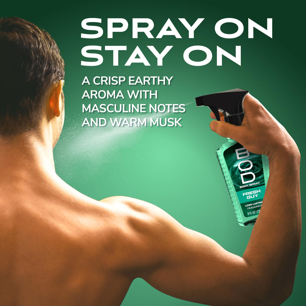 BOD man Fragrance Body Spray, Fresh Guy, 8 fl oz