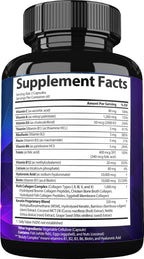 StrongVit Biotin with Hyaluronic Acid, Keratin, and Collagen Supplements - Hair Growth Vitamins for Women, Healthy Nails and Skin, B1, B2, B3, B6, B7 Complex, USA (120 Capsules)