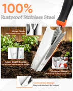 HaSteeL 9-Piece Stainless Steel Garden Hand Tools Set for Planting