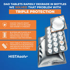 Medagel HISTAsolv Extra Strength DAO Enzyme Supplement for Histamine Food Intolerance - Eases Digestive Discomfort - Patented Tech - Made in Austria - 60 Pack