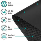 12 Pack - Professional Urinal Floor Mats for Men Bathroom | Non-Slip Urinal Mats | Disposable Bathroom Urinal Pads for Commercial Restrooms