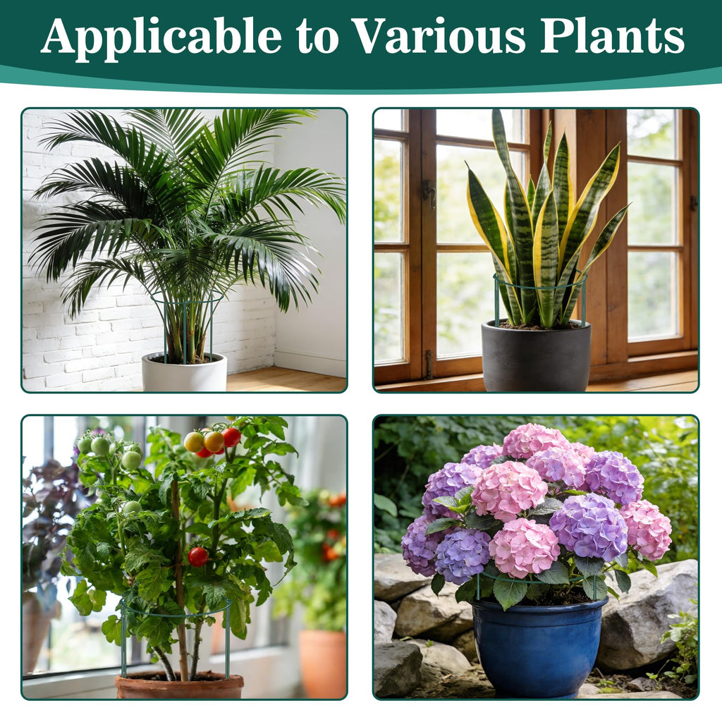 Unves 10 Pack Peony Cages and Supports, 13" W x 32" H Plant Support Stakes