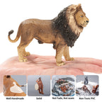 15PCS Lion Figurines Family, African Jungle Animals Lion Toys,Realistic Animal Figures,Educational Toy Cake Toppers Birthday Gift for Kids Boys Girls 3 4 5 6 7 8 Years Old