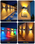 Toeuie Solar Fence Lights Outdoor, 10 Pack Fence Solar Lights Waterproof