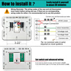 Suuwer Non-Programmable Thermostats for Home 1 Heat/1 Cool Conventional Single-Stage Systems (Blue Backlight)