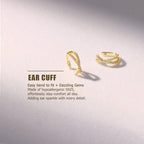 Sterling Silver Ear Cuffs Non Piercing Fake Conch Cuff Earrings for Women