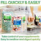 XPRS Nutra Size 2 Empty Capsules - 1000 Count Empty Gelatin Capsules - Pills DIY Capsule Filling - Pure Bovine Pill Gel Caps for Do-It-Yourself Supplements (Clear Red/White)