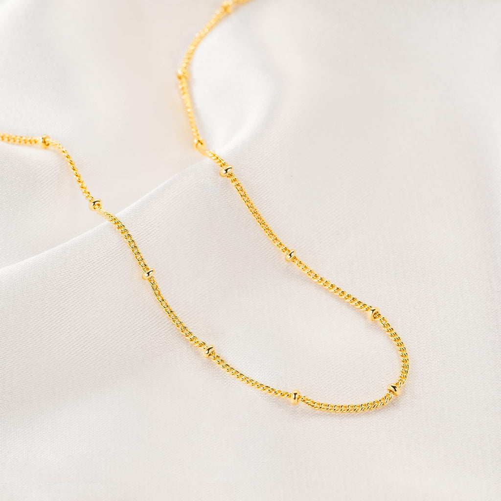 CANNCI 14K Gold Anklets for Women Ankle Bracelets for Women Waterproof Beaded Anklets Charm Jewelry Everyday Wear Sizes 9-11 Inches (10, Inches)
