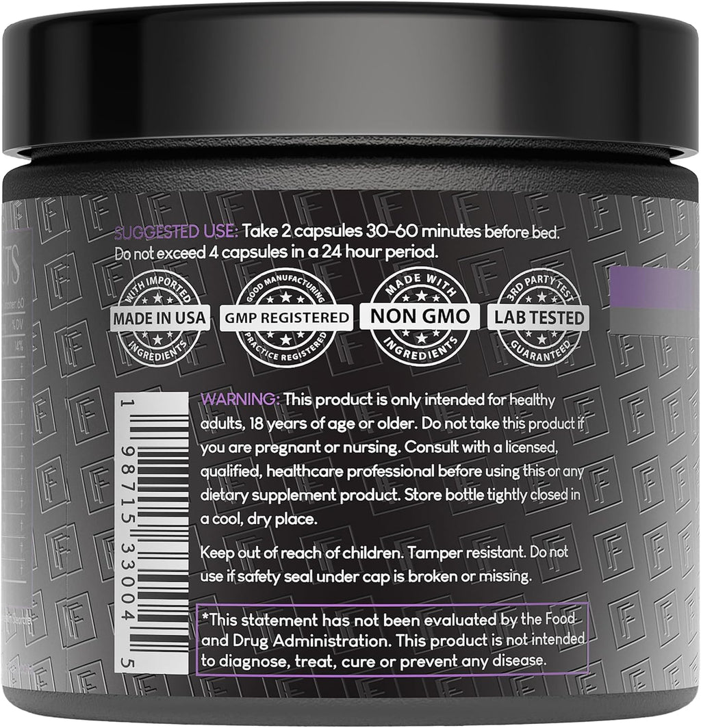 Formulation Factory The Night Before 10-in-1 Midnight Maximizer Sleep Supplement, Magnesium Glycinate, L-Theanine & More, Stress Relief, Relaxation, Focus (6 Month Supply, 360 Capsules)