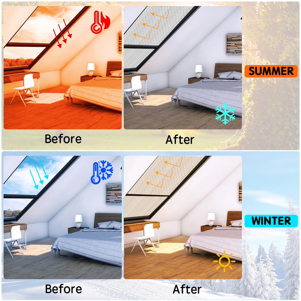 Reflective Foil Insulation, Double Reflective Bubble Insulation Sheet, Aluminum Foil Bubble Shield, Radiant Barrier Roll for RV Windows Weatherproofing (47''x 10Ft)