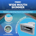 SWIMLINE HYDROTOOLS GREY Standard Wide Mouth Above Ground Pool Skimmer Kit | ABS Construction | Pool Skimmer | Wide Mouth | Snap-In & Removable Weir | Above Ground Pool Skimmer | Easy Basket Access