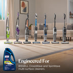 Bissell Hard Floor Sanitize Formula, 25041, 64 Fl Oz CrossWave & Spinwave, Use on Sealed Hard Floors, Orange Bloosom