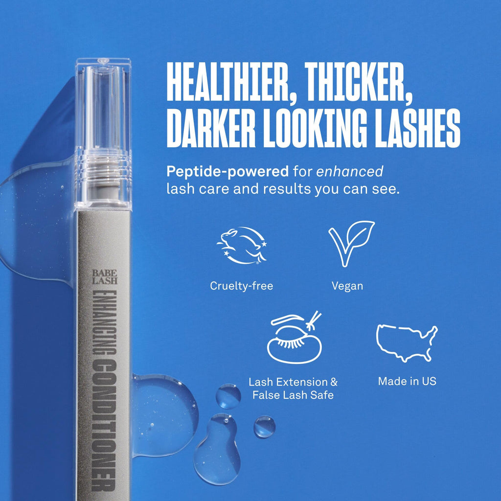 Babe Original Enhancing Lash Conditioner - Conditioning Lash Serum for Eyelashes, with Peptides and Biotin, 3mL