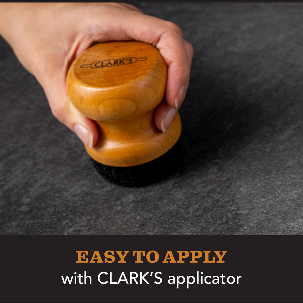 CLARK’S Natural Stone Wax - Seal and Protect Soapstone, Slate and Concrete with Carnauba and Beeswax - Use on Kitchen and Bath Countertops - Enriched with Lemon and Orange Extract, Large 32oz