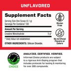 GNC Pro Performance Creatine Monohydrate Powder for Women & Men, 5g Creatine Per Serving, Muscle Building, Energy Production, Endurance, Performance, 100 Servings