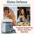Gluten & Lactase Digestive Enzyme Gummies – Lactase Pancreatic Enzymes with DPP‑IV Lipase Gluco‑Amylase Lactase, Drops Chewables Capsules Pills Powder Supplement Alt, Pancreatic Support, for Kids