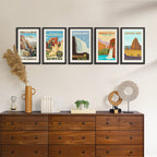 upsimples 11x17 Picture Frame, Gallery Wall Frames Set of 5, Black
