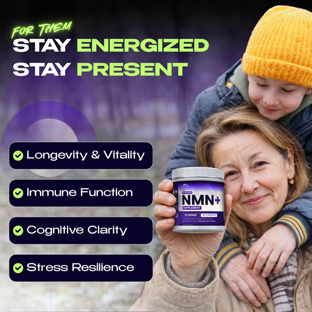 PURE HEALTH MAX NMN Supplement with NAD+ and Resveratrol - NMNH Alternative | NAD Liposomal Supplements for Men and Women - Supports Cellular Energy | 90 Capsules, 3 Months Supply